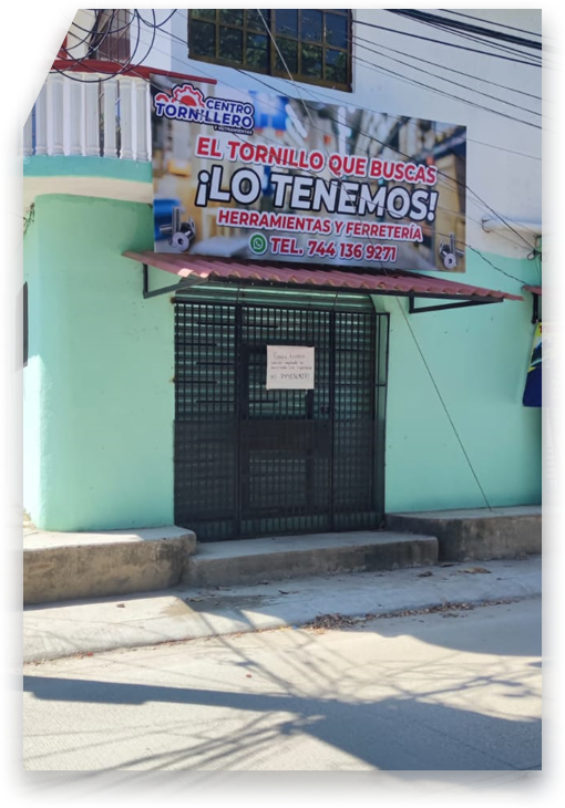 Fachada de Sucursal Centro Tornillero Acapulco en Llano Largo